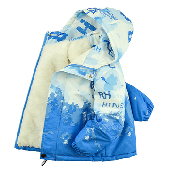 Νέο παιδικό μπουφάν από βελούδο και παχύ βαμβάκι για αγόρια, χειμερινό και χειμερινό, για casual υπαίθριες δραστηριότητες 2025