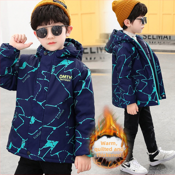 Αντιανεμικό για αγόρια, φθινοπωρινό και χειμερινό μπουφάν 2025, βαμβακερό παλτό με επένδυση, για αγόρια, 13 ετών και μεγαλύτερα παιδιά, παχύ και ζεστό