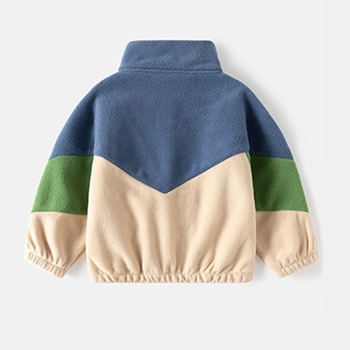 Παιδικό φλις μπουφάν για αγόρια, άνοιξη και χειμώνας 2025, μοντέρνο, ζεστό, απαλό, φαρδύ πουκάμισο με φερμουάρ και γιακά με κορδόνι