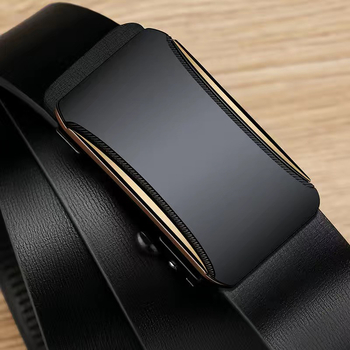 Δερμάτινη ζώνη ανδρών του 2025 από γνήσιο δέρμα με αυτόματη αγκράφα, ευέλικτη, απλή, καθημερινή, δερμάτινη ζώνη, μοντέρνα, νεανική ζώνη παντελονιού