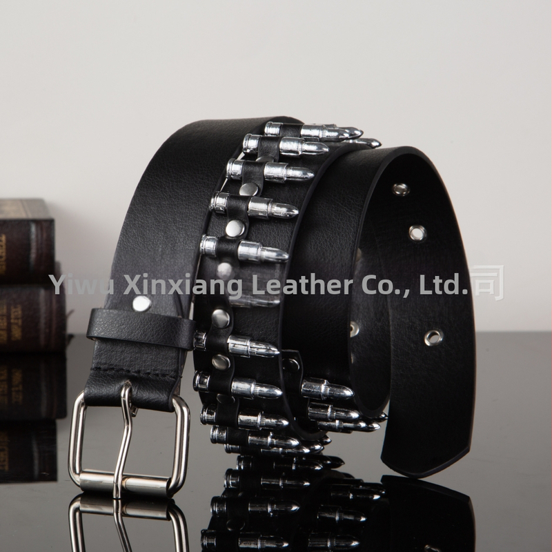 Retro stiliaus plastikinis diržas su kulkomis, naujas europietiškas ir amerikietiškas pankroko odos diržas