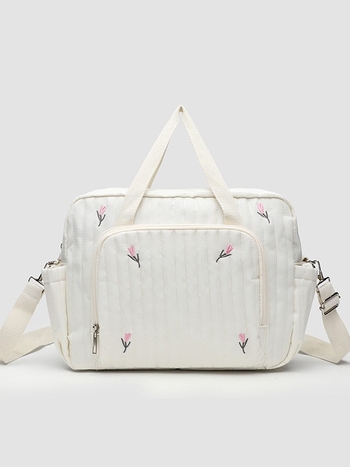 Geantă de umăr portabilă în stil coreean, tip mumie, capacitate mare, brodată cu urs, pentru mamă și bebeluș, geantă Super Fire, brodată cu linie, crossbody, pentru femei, geantă transfrontalieră la modă