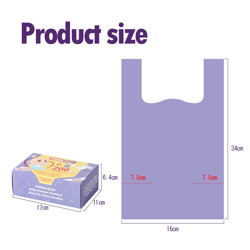 Φορητές πάνες μιας χρήσης για διασυνοριακές εκρήξεις, υγρή σακούλα σκουπιδιών, τσάντα συλλογής πάνες με γεύση, γιλέκο, τσάντα πάνες για μωρά