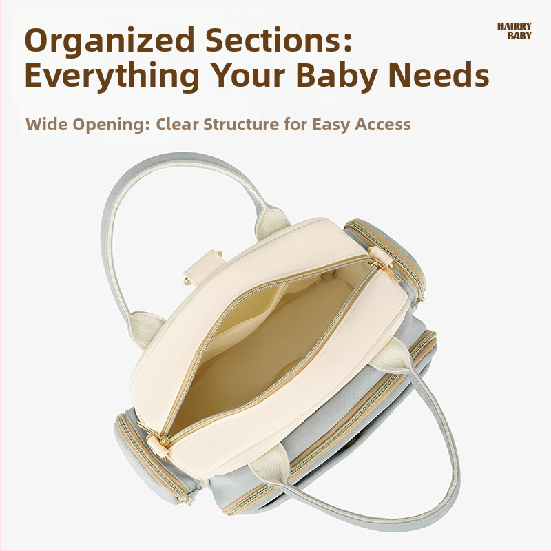 Многофункционална чанта за майки 2025 Нова раница с голям капацитет, която може да се носи през рамо, бебешка чанта за майки и бебета