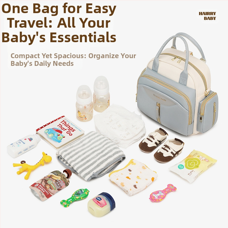 Многофункционална чанта за майки 2025 Нова раница с голям капацитет, която може да се носи през рамо, бебешка чанта за майки и бебета