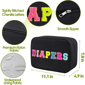 Divatos törölköző hímzett pelenkatáska vízálló nagy kapacitású pelenkatároló táska anya- és babakellékek utazótáska Amazon