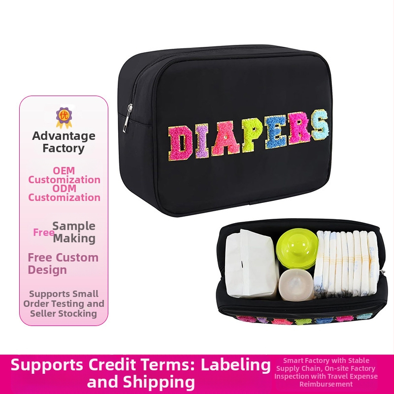 Divatos törölköző hímzett pelenkatáska vízálló nagy kapacitású pelenkatároló táska anya- és babakellékek utazótáska Amazon