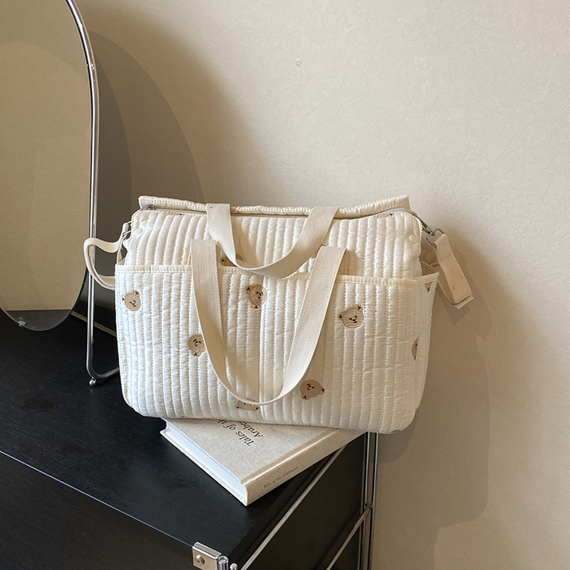 2025. aasta populaarne kvaliteetne suure mahutavusega emmekott, trükitud lihtne reisikäruga rippuv kott, multifunktsionaalne hoiukott