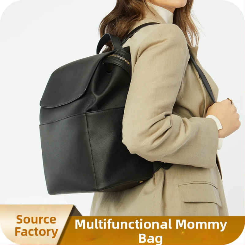 Legjobb egyedi vegán bőr baba pelenkázó hátizsák, luxus vízálló PU múmia pelenkázó táska szigetelt zsebbel