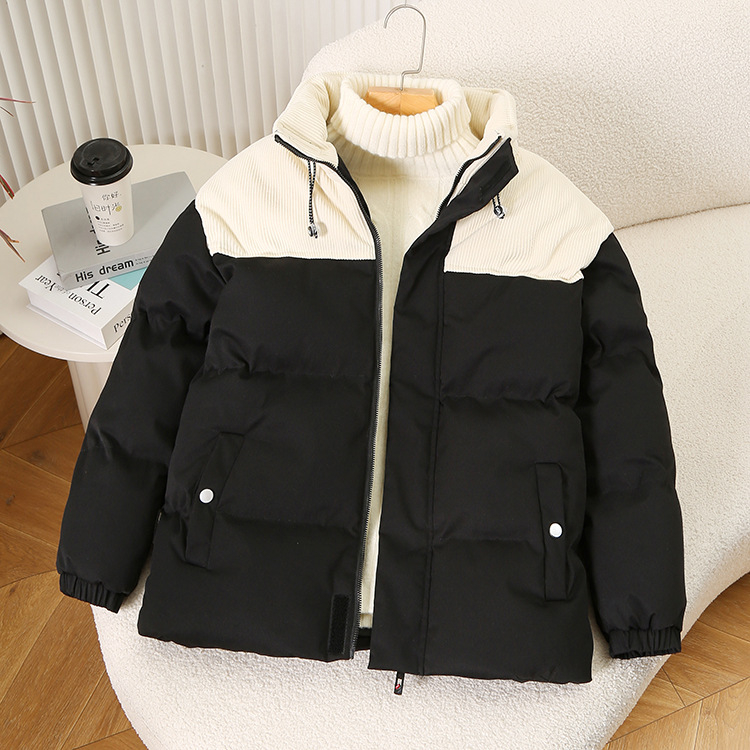 Детско памучно палто за есен и зима Ново ватирано удебелено памучно палто с яка стойка, момчешко памучно яке, красиво памучно палто от една част, доставка