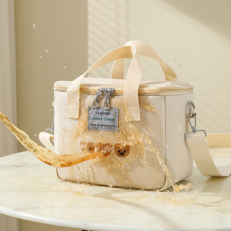 Nauja drobinė rankinė biuro darbuotojams su didelio talpumo „Baoma“ maisto ir pietų dėžutės maišeliu per petį.