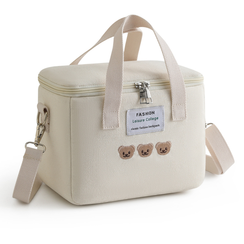 Nauja drobinė rankinė biuro darbuotojams su didelio talpumo „Baoma“ maisto ir pietų dėžutės maišeliu per petį.