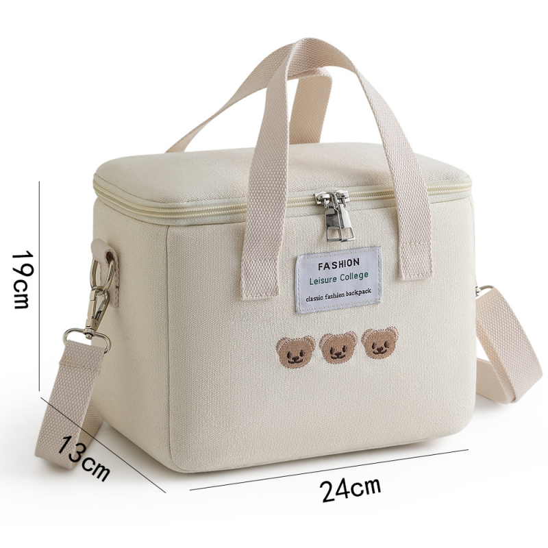 Nauja drobinė rankinė biuro darbuotojams su didelio talpumo „Baoma“ maisto ir pietų dėžutės maišeliu per petį.