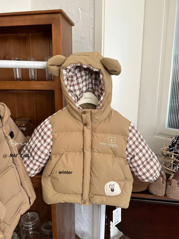 【Ārpus sezonas izpārdošana】Bērnu dūnu jaka ar multfilmu krāsām zēniem un meitenēm, mazuļiem un zīdaiņiem, flīsa un zīda mētelis, bērnu apģērbu vairumtirdzniecība