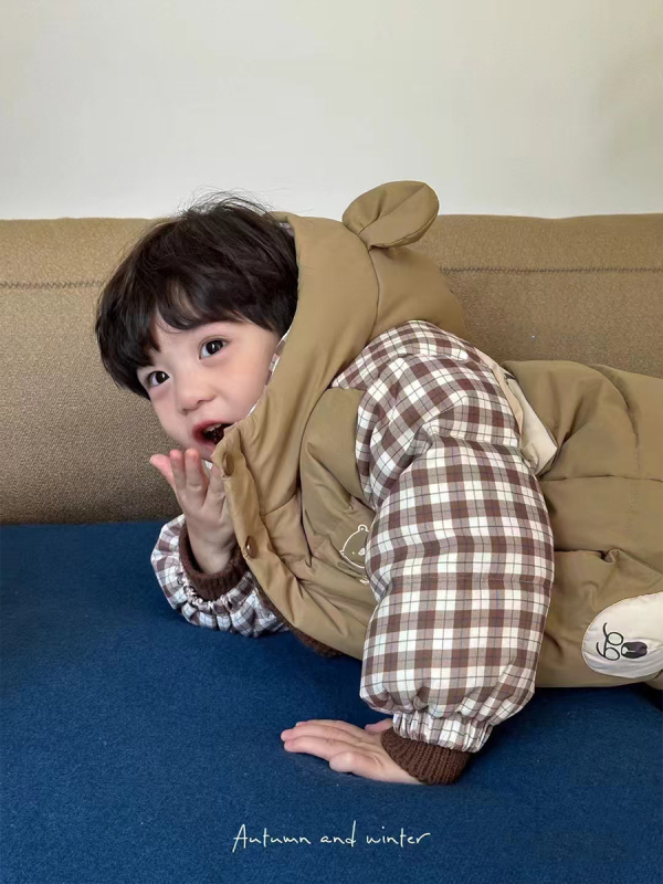 【Ārpus sezonas izpārdošana】Bērnu dūnu jaka ar multfilmu krāsām zēniem un meitenēm, mazuļiem un zīdaiņiem, flīsa un zīda mētelis, bērnu apģērbu vairumtirdzniecība