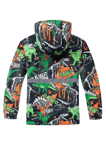 Dječja odjeća Charge Clothes Dječji kaput Proljetna nova dječja odjeća Dječja crtana majica s dinosaurima i patentnim zatvaračem Jakna Vodootporna vjetrovka