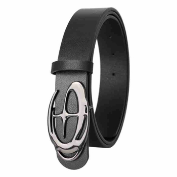 Ins Niche Personality Saturn All-match Ανδρική και Γυναικεία Ζώνη Διακοσμητική Vintage Μαύρη Μεταλλική Αγκράφα Απλό Παντελόνι