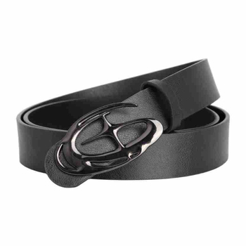 Ins Niche Personality Saturn All-match Ανδρική και Γυναικεία Ζώνη Διακοσμητική Vintage Μαύρη Μεταλλική Αγκράφα Απλό Παντελόνι