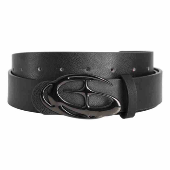 Ins Niche Personality Saturn All-match Ανδρική και Γυναικεία Ζώνη Διακοσμητική Vintage Μαύρη Μεταλλική Αγκράφα Απλό Παντελόνι