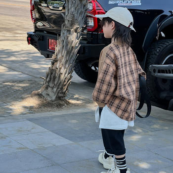 Laste kampsun 2024. aasta kevad- ja sügispoiste uus Korea stiilis mitmekülgne sportlik vabaaja kaheosaline õmblustega tipptasemel trendikas lasteriietus