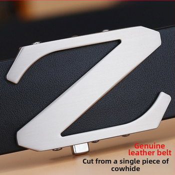 Cezhraničný najpredávanejší pánsky kožený opasok prvej vrstvy, osobnosť, ležérny, formálny, obchodný, list, automatický opasok na nohavice, generácia vlasov