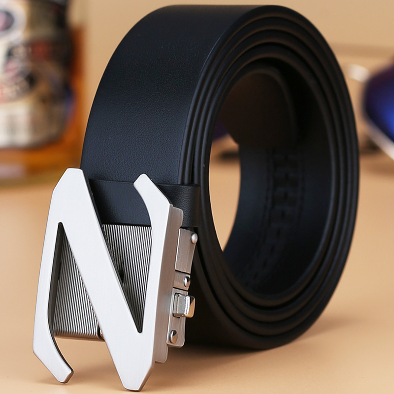 Cezhraničný najpredávanejší pánsky kožený opasok prvej vrstvy, osobnosť, ležérny, formálny, obchodný, list, automatický opasok na nohavice, generácia vlasov