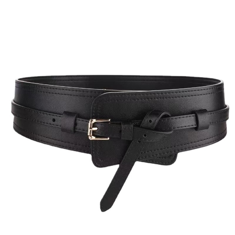 Dekoratyvinis paltas, derantis prie suknelės moterims, paprasta, universali išorinė juosmens juosta, platus juosmuo, sandarus kostiumas, juosmens juosta, madingas diržas