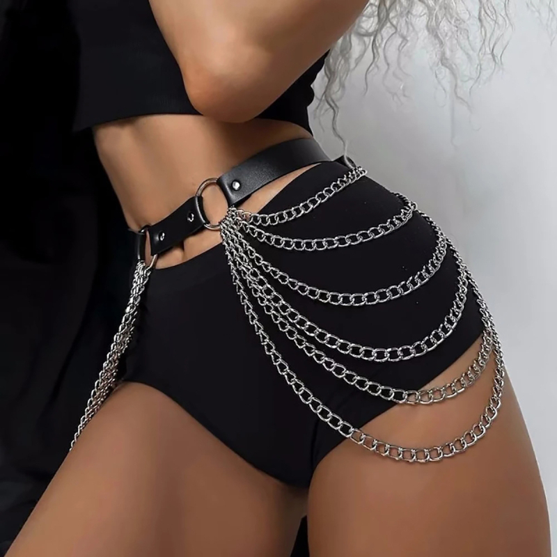 Amazon Europa și Statele Unite, lanț de talie din piele nou-nouț, curea sexy cu ciucuri, îmbrăcăminte la modă, accesorii de scenă pentru femei