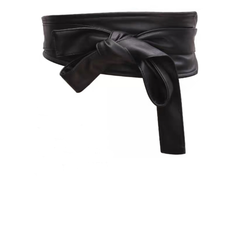 Дамски пояс с широк колан, ретро декоративна рокля, каки, с пола, пуловер, връхно облекло от висок клас, външна лента на талията