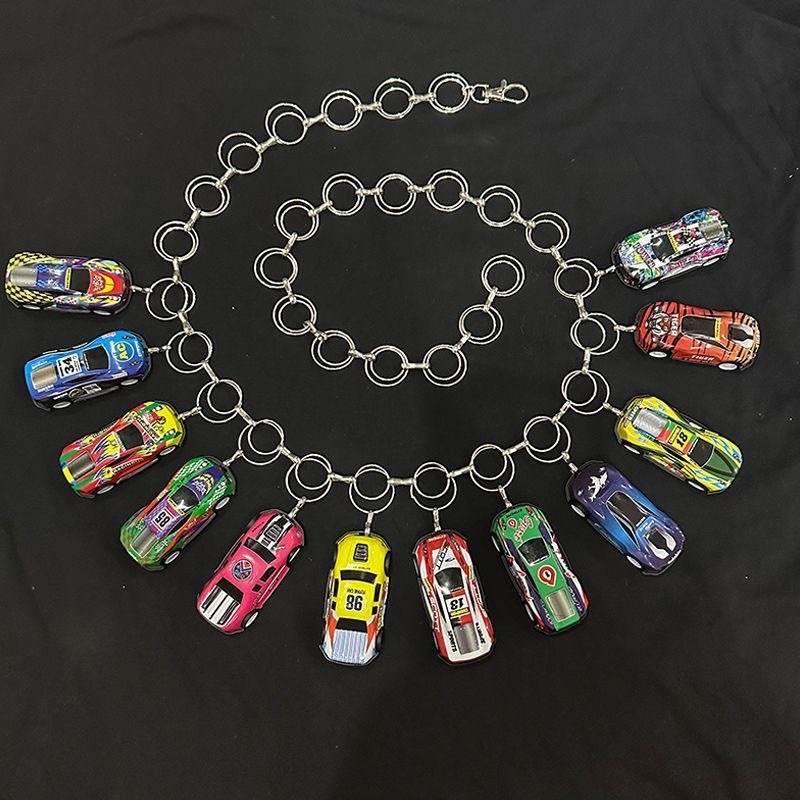 Šareni auto remen DIY dopaminska niša Ins svestrani lanac za struk traperica automobila