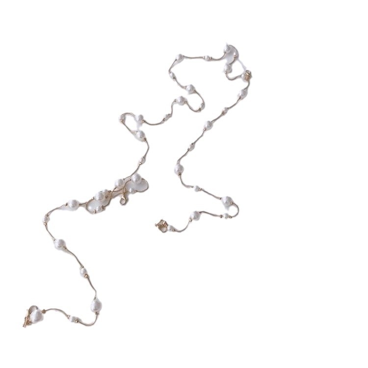 Vöökett seeliku vöö naiste suvine pärlitega aksessuaarid kleit suvine kaunistus universaalne kett valge õhuke kett mitmekihiline