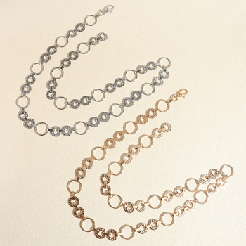 Νέα Αλυσίδα Μέσης Μικρά Στρογγυλά Κομμάτια Fashion Spice Girl Διακοσμητικό Φόρεμα Χρυσό Ασημί Ατμοσφαιρική Μεταλλική Ζώνη All-match