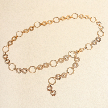 Νέα Αλυσίδα Μέσης Μικρά Στρογγυλά Κομμάτια Fashion Spice Girl Διακοσμητικό Φόρεμα Χρυσό Ασημί Ατμοσφαιρική Μεταλλική Ζώνη All-match