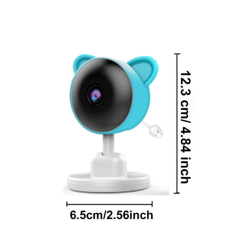 TUYA didelės raiškos kūdikių monitorius, didelės raiškos naktinio matymo temperatūros ir drėgmės aptikimas, pasukamas matymo kampas, realaus laiko domofonas