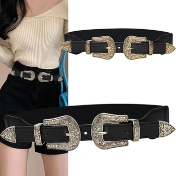 Винтидж дамско яке с двойна катарама, разтеглив ластик на талията, резбован златист и сребърен колан, черен колан, дамско яке за костюм