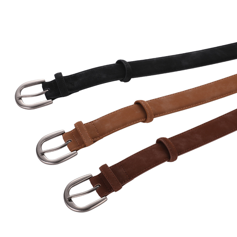 Vintage ženski kožni remen od baršunaste kravlje kože, visokokvalitetni, odgovarajući, za traperice, hlače, kožni remen za žene