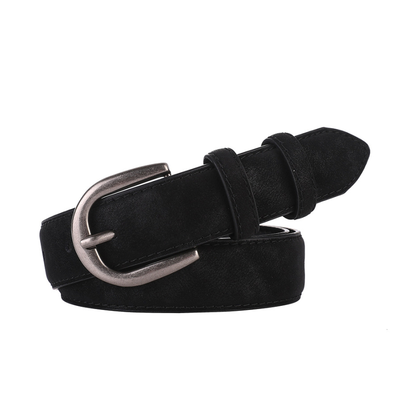 Vintage ženski kožni remen od baršunaste kravlje kože, visokokvalitetni, odgovarajući, za traperice, hlače, kožni remen za žene