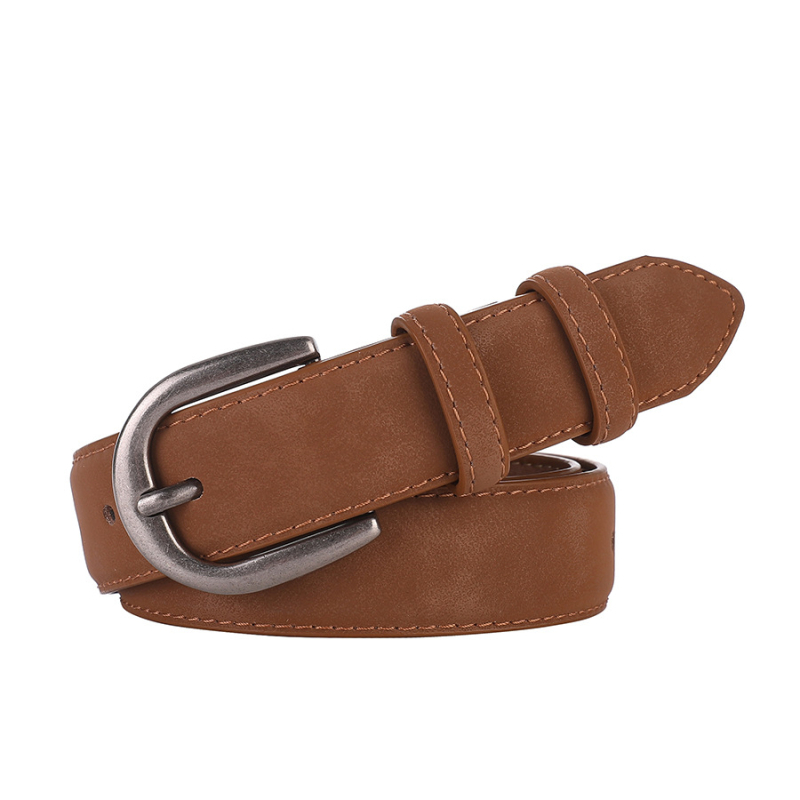 Vintage ženski kožni remen od baršunaste kravlje kože, visokokvalitetni, odgovarajući, za traperice, hlače, kožni remen za žene