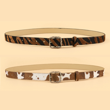 Curea din aliaj cu cataramă japoneză cu răsucire nouă transfrontalieră, curea decorativă casuală cu cataramă pătrată, în stoc en-gros