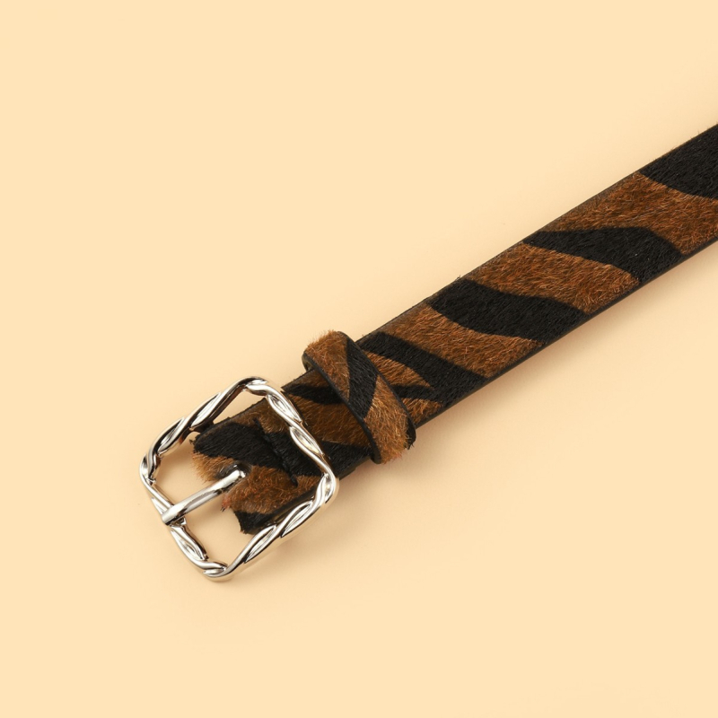 Curea din aliaj cu cataramă japoneză cu răsucire nouă transfrontalieră, curea decorativă casuală cu cataramă pătrată, în stoc en-gros