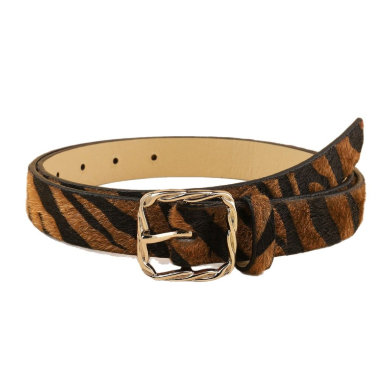 Curea din aliaj cu cataramă japoneză cu răsucire nouă transfrontalieră, curea decorativă casuală cu cataramă pătrată, în stoc en-gros