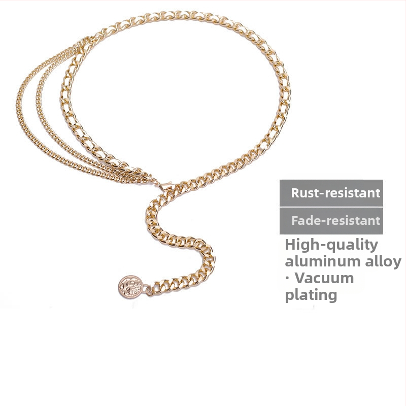 Vöökoha aksessuaar luksusliku ilmega, naiste 2025. aasta uus mudel, dekoratiivne vöö kleitide, ülikondade, kampsunite ja mitmekihilise püksiketiga.