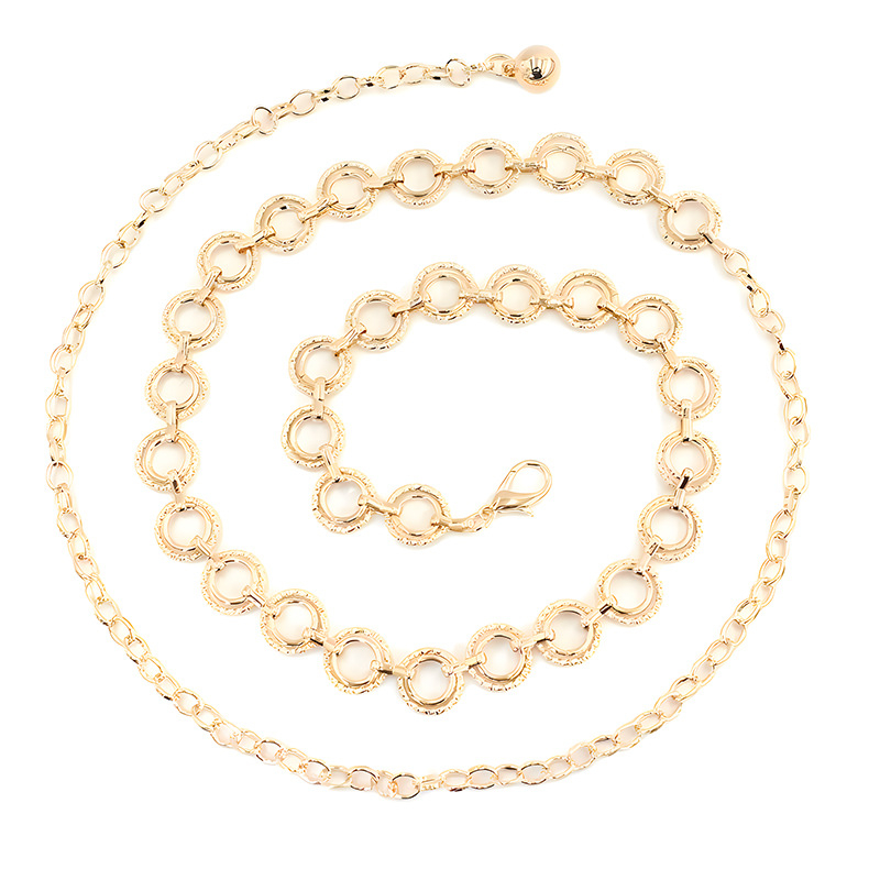 Seelik Mitmekülgne Rõngas Metallist Vöökett Naiste Korea Stiilis Dekoratiivne Kleit Õhuke Vöö Reguleeritav Keti Aksessuaarid Vöökoht