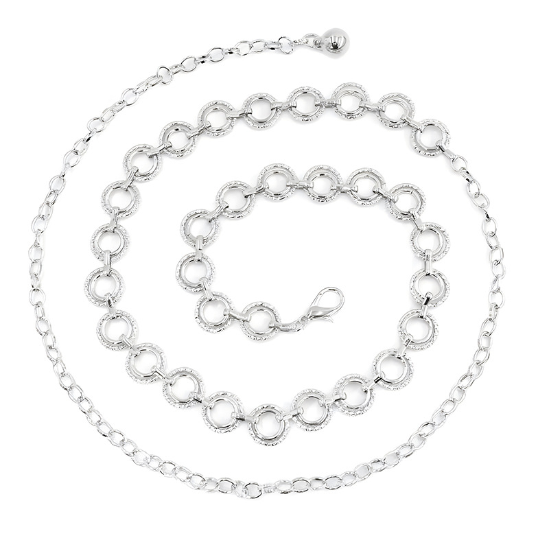 Seelik Mitmekülgne Rõngas Metallist Vöökett Naiste Korea Stiilis Dekoratiivne Kleit Õhuke Vöö Reguleeritav Keti Aksessuaarid Vöökoht