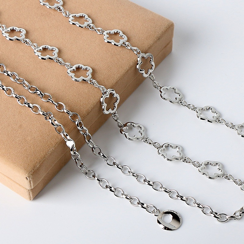 Tvornica direktni struk lanac suknja cvijet ženske svestrane debele sestre dodaci modni metalni tanki remen plus size ukras