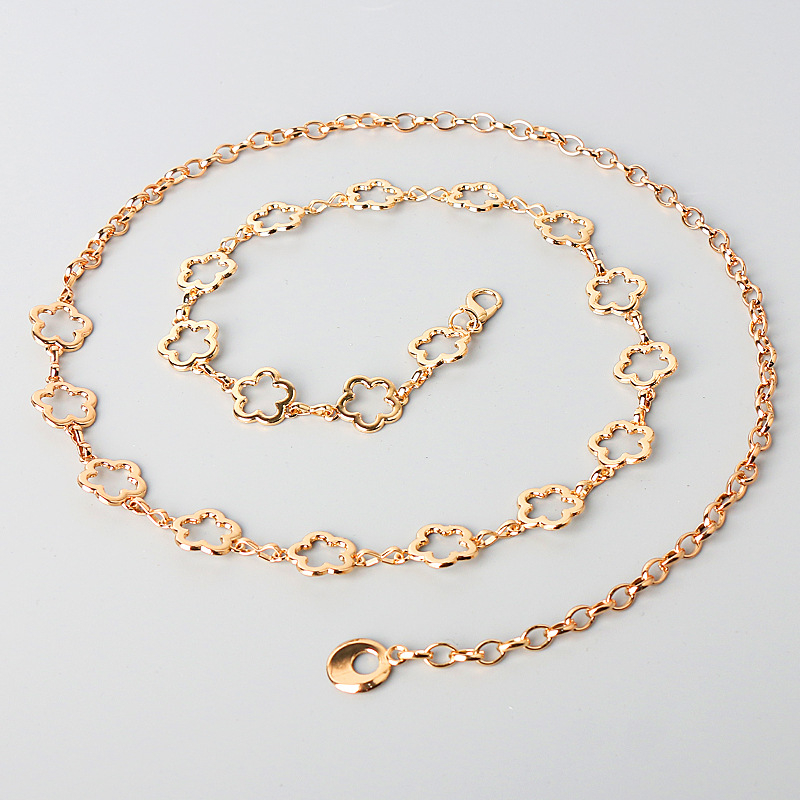 Tvornica direktni struk lanac suknja cvijet ženske svestrane debele sestre dodaci modni metalni tanki remen plus size ukras