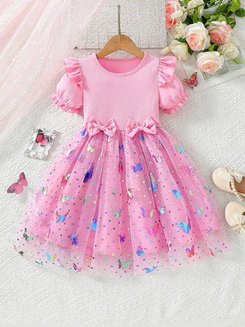 Διασυνοριακό φόρεμα κοριτσιών εξωτερικού εμπορίου καλοκαίρι 25 καλοκαίρι νέα παιδική φούστα με φουσκωτό μωρό κέικ ξένου στυλ πριγκίπισσας