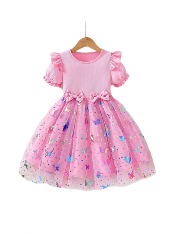 Διασυνοριακό φόρεμα κοριτσιών εξωτερικού εμπορίου καλοκαίρι 25 καλοκαίρι νέα παιδική φούστα με φουσκωτό μωρό κέικ ξένου στυλ πριγκίπισσας