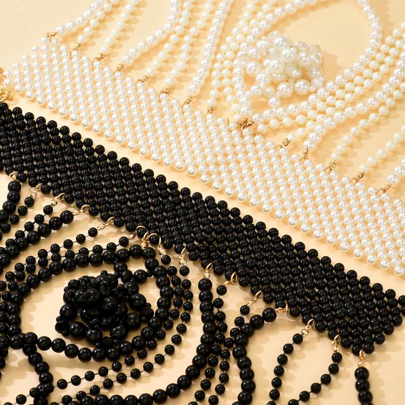 Bijuterii transfrontaliere europene și americane pentru femei, țesute cu flori, ținută, vânzare fierbinte, nou, țesut, șal, colier cu lanț de corp