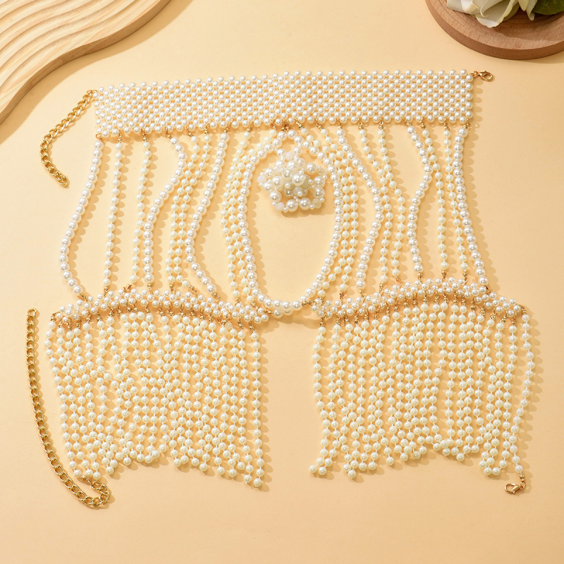 Bijuterii transfrontaliere europene și americane pentru femei, țesute cu flori, ținută, vânzare fierbinte, nou, țesut, șal, colier cu lanț de corp